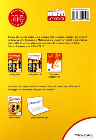 Matematyka z plusem Szkoła podstawowa klasa 7 lekcje powtórzeniowe - Marzenna Grochowalska [KSIĄŻKA]