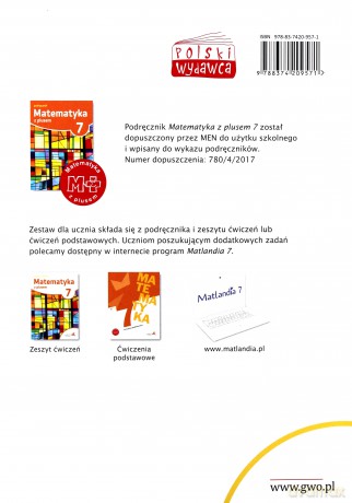 Matematyka z plusem Szkoła podstawowa klasa 7 zbiór zadań - Jacek Lech, Marcin Braun, Marek Pisarski [KSIĄŻKA]