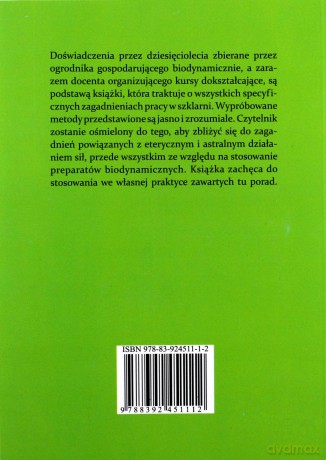 Metoda biodynamiczna w szklarni - Heinz Grotzke [KSIĄŻKA]