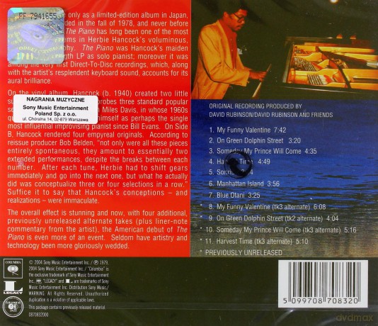 Herbie Hancock: The Piano [CD]