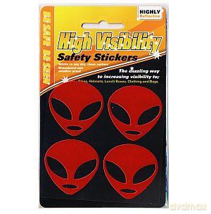 Naklejki odblaskowe czerwone Alien