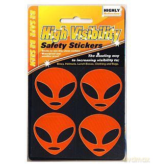 Naklejki odblaskowe pomarańczowe Alien