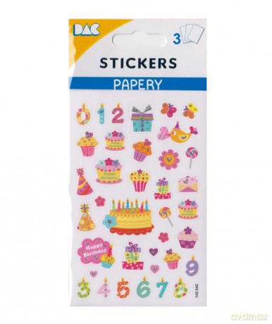 Naklejki Papery Urodziny
