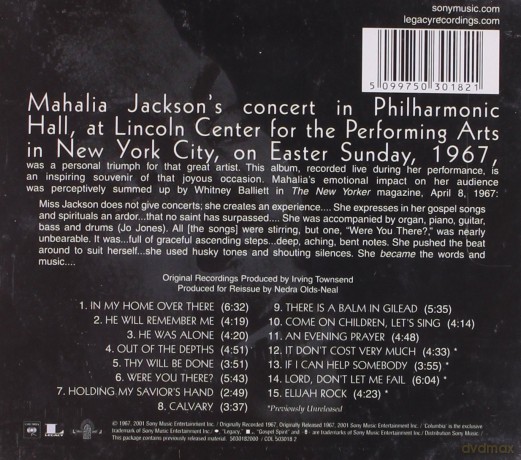Mahalia Jackson: Mahalia Jackson In Concert Easter Sunday 1967 [CD]