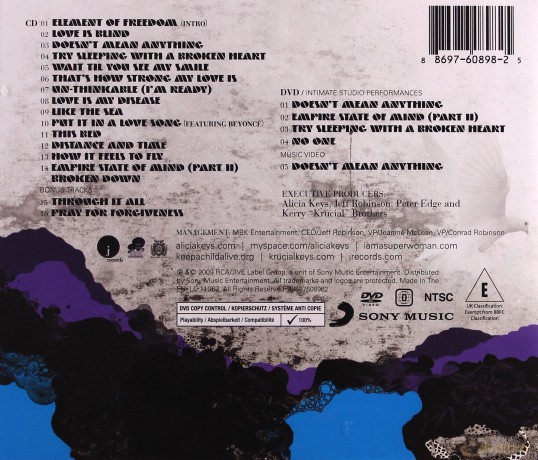 Alicia Keys: The Element Of Freedom Exclusive Version [CD]+[DVD]