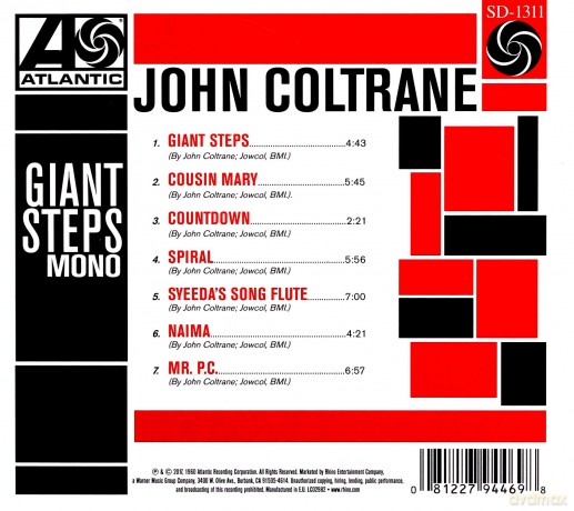 John Coltrane: Giant Steps (Mono Remaster) [CD]