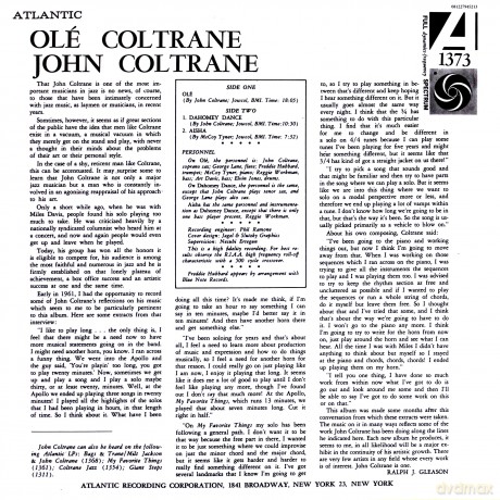 John Coltrane: Ole Coltrane (Mono Remaster) [Winyl]