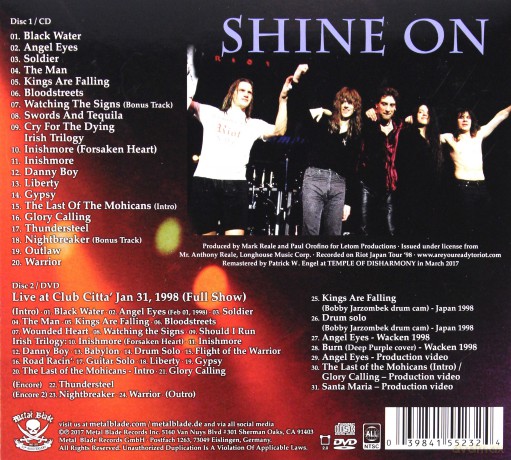 Riot: Shine On  [DVD]+[CD]