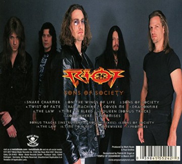 Riot: Sons Of Society [CD]