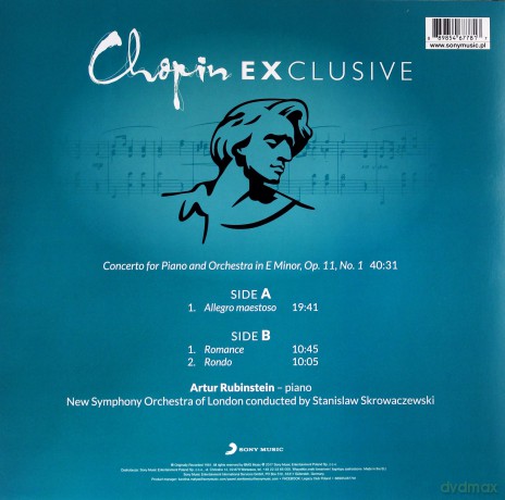 Artur Rubinstein: Chopin Exclusive Piano Concerto No. 1 [Winyl]
