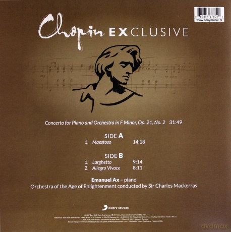 Emanuel Ax: Chopin Exclusive Piano Concerto No. 2 [Winyl]