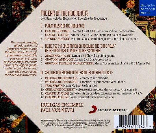 Huelgas Ensemble: The Ear of the Huguenots [CD]