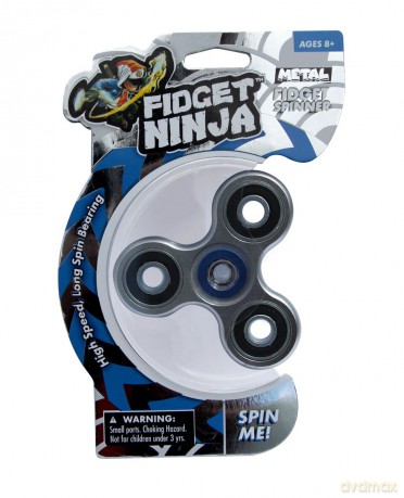 Fidget spinner metalowy srebrny