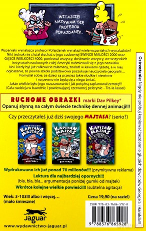 Przerażający plan profesora Pofajdanka. Kapitan Majtas - Dav Pilkey [KSIĄŻKA]