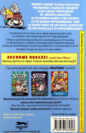 Przygody Kapitana Majtasa - Dav Pilkey [KSIĄŻKA]