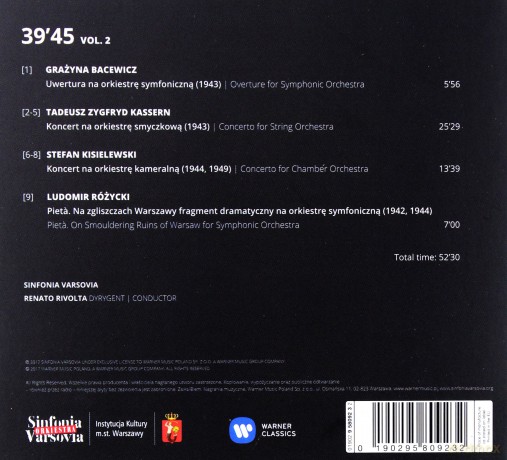Sinfonia Varsovia: 39'45 vol. 2 [CD]