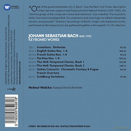 Helmut Walcha: Bach: Keyboard Works [13CD]