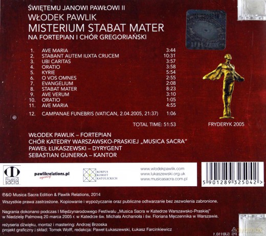 Włodek Pawlik: Misterium Stabat Mater [CD]