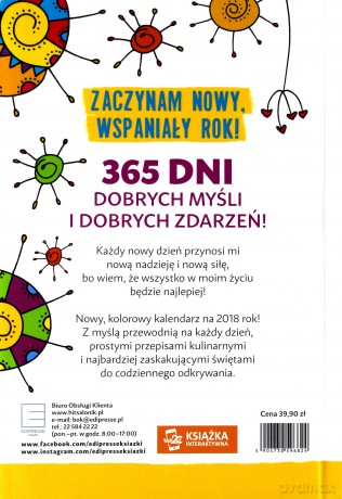Kalendarz 2018 Rok dobrych myśli [KALENDARZ]