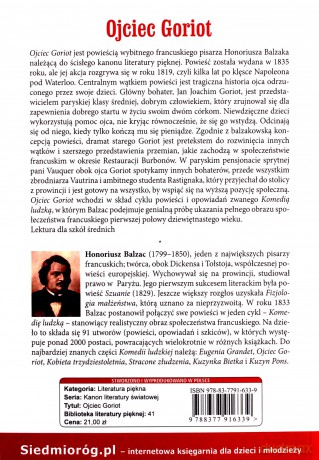 Ojciec Goriot - Honoriusz Balzak [KSIĄŻKA]