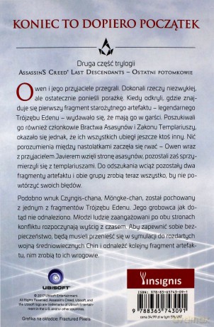 Ostatni potomkowie Last descendants, Grobowiec Chana. Assassins Creed (Tom 2) - Matthew J. Kirby [KSIĄŻKA]