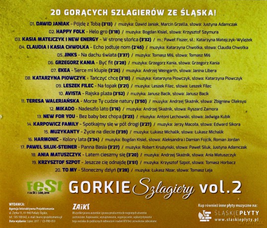 Fest Radio 100,2 FM Gorkie Szlagiery vol. 2 [CD]