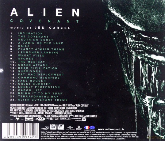 Alien Covenant soundtrack (Obcy: Przymierze) (Jed Kurzel) [CD]