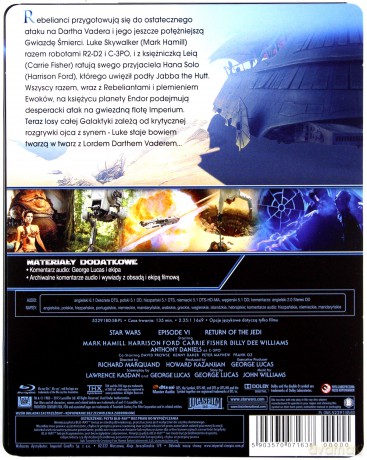 Gwiezdne Wojny: Nowa nadzieja / Imperium kontratakuje / Powrót Jedi (Star Wars) (steelbook) Pakiet [3xBlu-Ray]