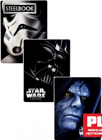 Gwiezdne Wojny: Nowa nadzieja / Imperium kontratakuje / Powrót Jedi (Star Wars) (steelbook) Pakiet [3xBlu-Ray]