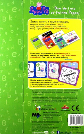 Bajkowa akademia Świnka Peppa: litery, zawody, kolory i kształty [KSIĄŻKA]