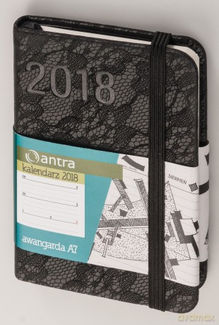 Kalendarz 2018 awangarda A7 czarny [KALENDARZ]