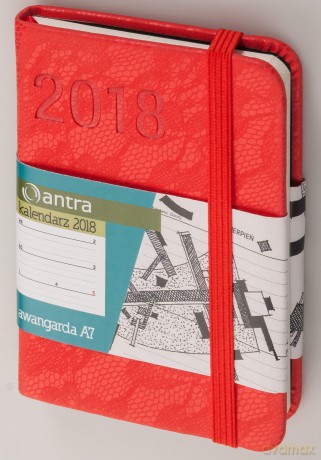 Kalendarz 2018 awangarda A7 czerwony [KALENDARZ]