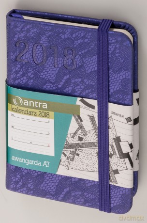 Kalendarz 2018 awangarda A7 fiolet [KALENDARZ]