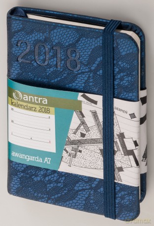 Kalendarz 2018 awangarda A7 granatowy [KALENDARZ]