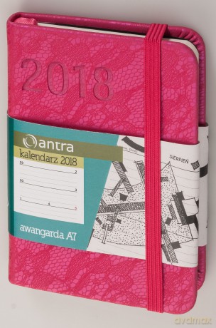 Kalendarz 2018 awangarda A7 różowy [KALENDARZ]