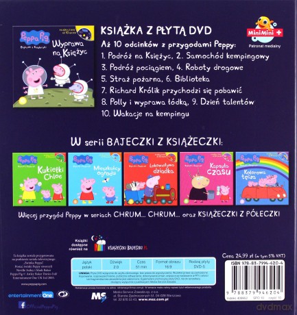 Wyprawa na księżyc Świnka Peppa bajeczki z książeczki [KSIĄŻKA]+[DVD]