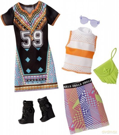Barbie Ubranka Boho + Akcesoria 2pak