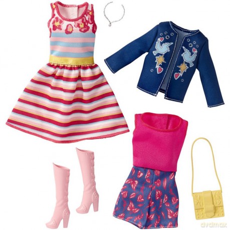 Barbie Ubranka Boho + Akcesoria 2pak