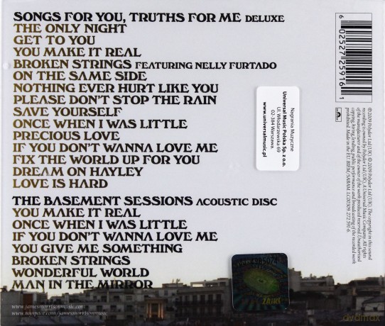 James Morrison: Songs For You, Truths For Me (Deluxe) [2CD]
