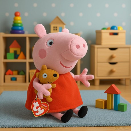 TY Beanie Babies - Świnka Peppa, 28 cm