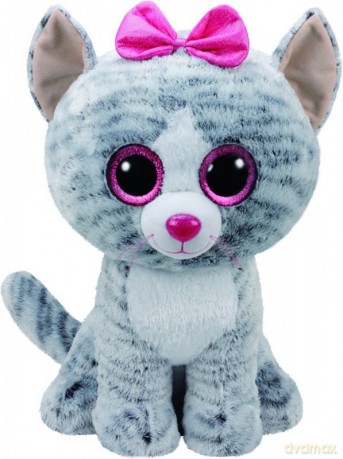 TY Beanie Boos Kiki - Szary kot, 42 cm