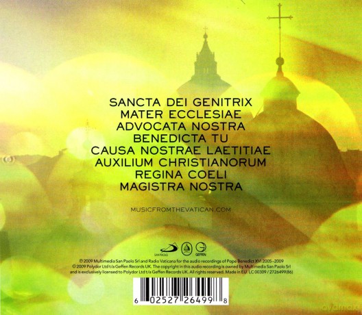 Music From The Vatican: Alma Mater Feat.Voice Of Pope Benedict - EE version (Benedykt XVI) [CD]