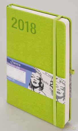 Kalendarz 2018 popart A5 zielony [KALENDARZ]