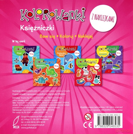 Księżniczki kolorowanki z naklejkami [KSIĄŻKA]