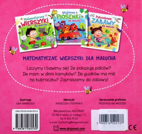 Matematyczne wierszyki dla malucha [KSIĄŻKA]