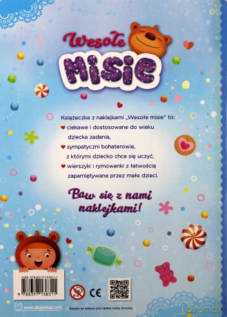 Wesołe misie. Zabawy z naklejkami dla 2-latka [KSIĄŻKA]