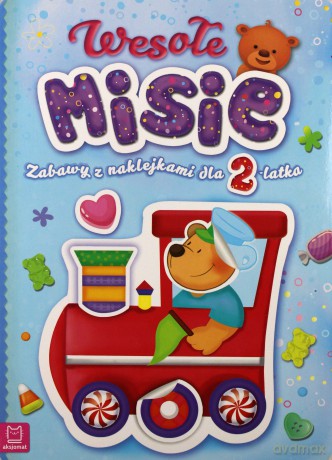 Wesołe misie. Zabawy z naklejkami dla 2-latka [KSIĄŻKA]