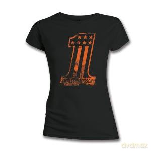 Harley Davidson: No 1 Distressed Skinny (girl) Black (L) [T-SHIRT]