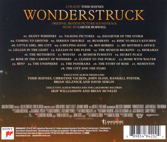 Wonderstruck soundtrack (Carter Burwell) [CD]