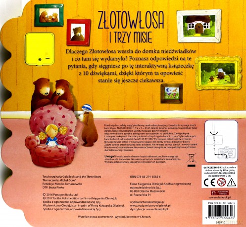 10 bajkowych dźwięków. Złotowłosa i trzy misie [KSIĄŻKA]